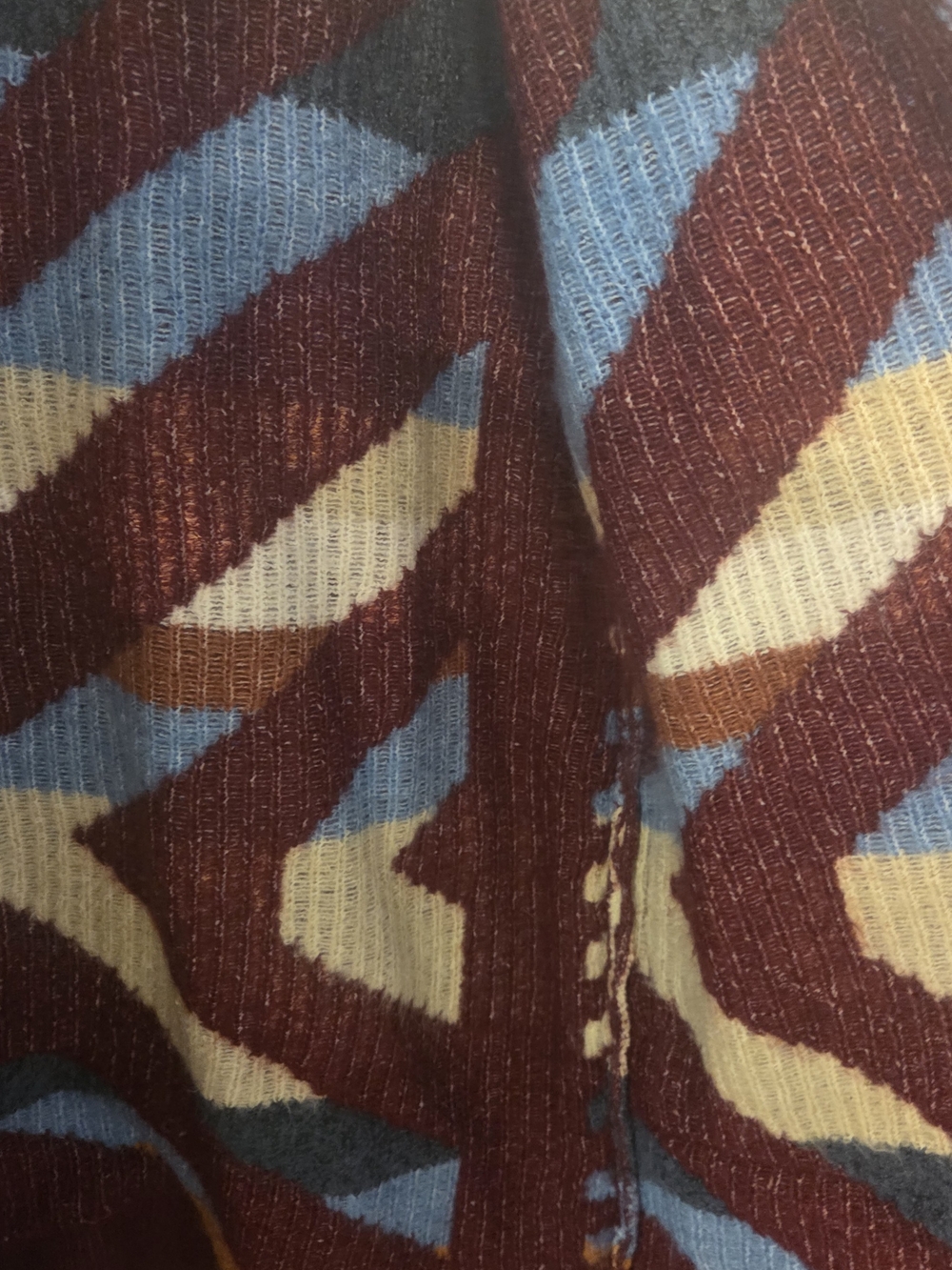 Geometric Pattern Open Cardigan Sweater - Multi-Color - Picture 5 of 6